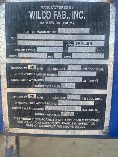 Used 2012 Wilco Acid Trailer Acid trailer