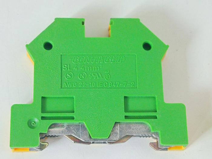 45 Stück PE Durchgangsklemme, AWG 22-10, SL4  4mm², Conta clip neuwertig