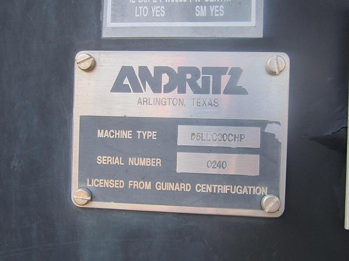 Used Centrifuge, Decanter, Andritz, D5LL, 316 Stainless Steel #S738280