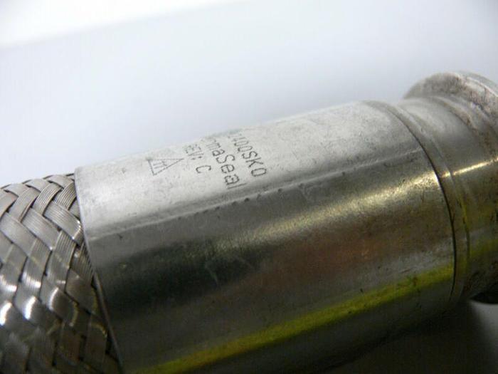Used ThermaSeal 2400SK0 Rev C 18" Flexible Stainless Steel Hose w/ 2" OD Sanitary