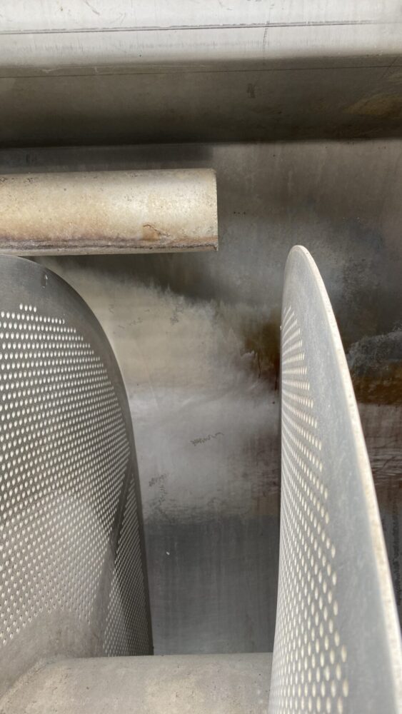 Used Kiremko screw type blancher