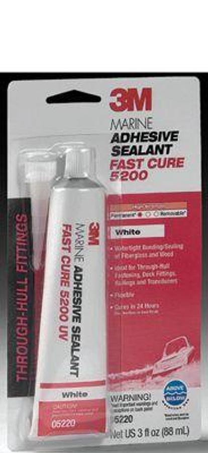 3M 5200 ADHESIVE SEALANT FAST CURE WHITE - 3oz