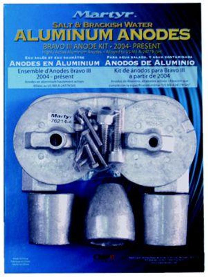 MARTYR ALUMINIUM BRAVO 3 MERCURY ANODE KIT