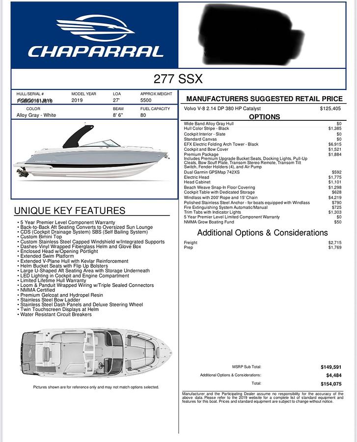 Used 2019 Chaparral 277 SSX
