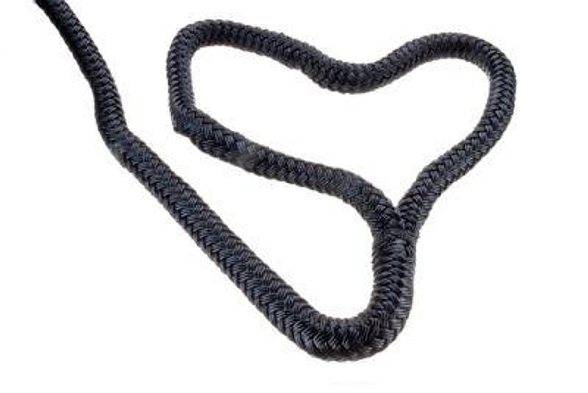 SEACHOICE DOUBLE BRAIDED BLACK DOCKLINE - 5/8in x 25Ft