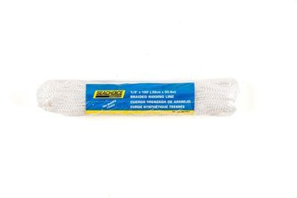 SEACHOICE WHITE BRAIDED RIGGING LINE 1/8" - 100Ft