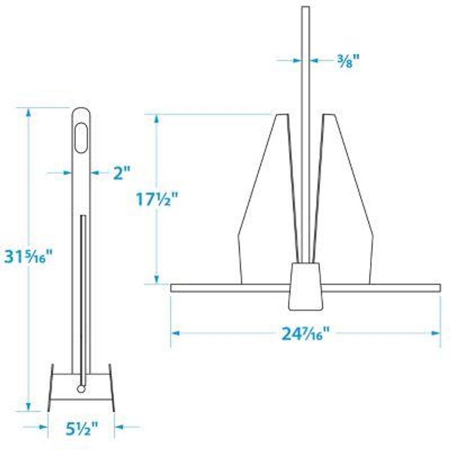 SEACHOICE DELUXE ANCHOR - 18 lbs