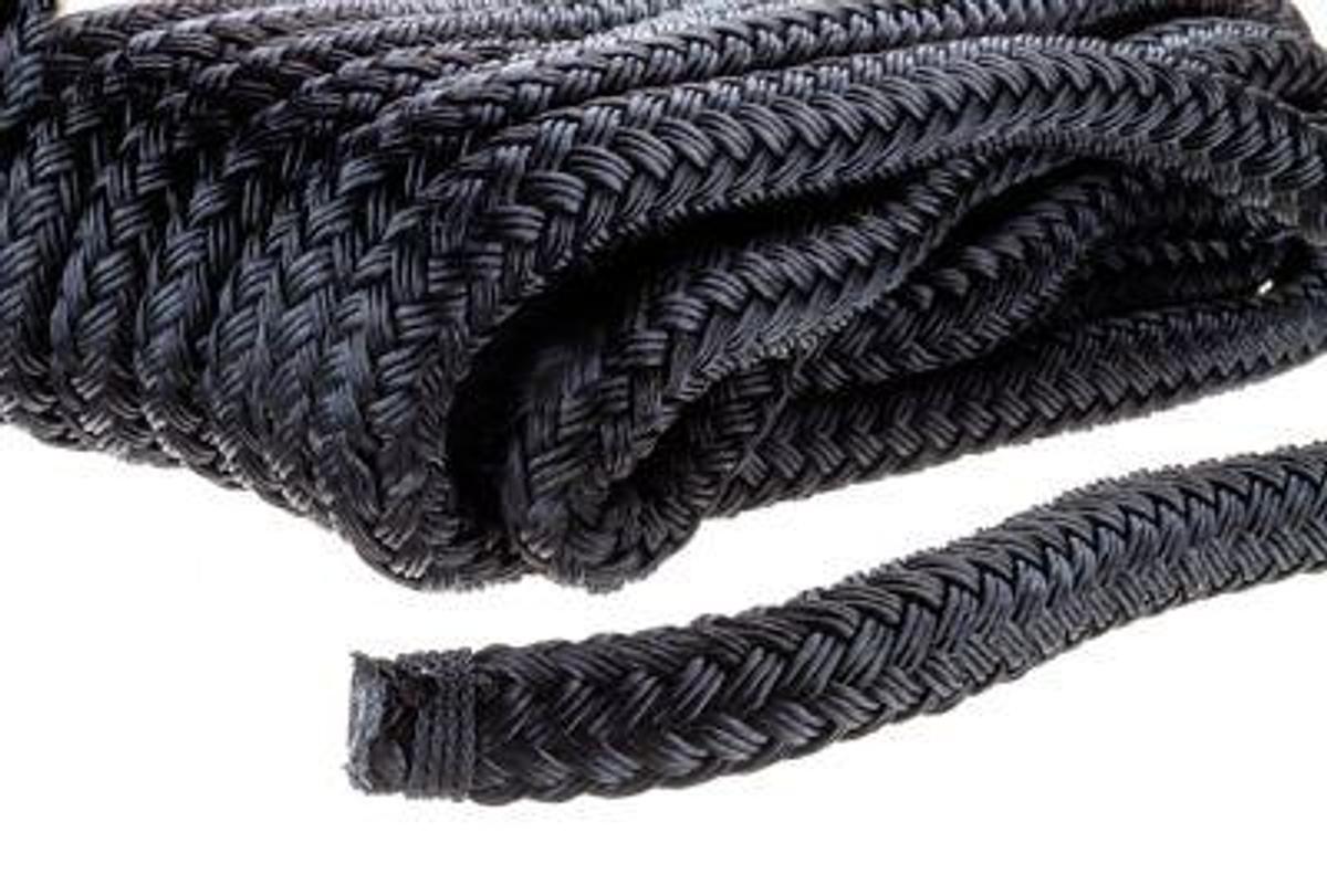 SEACHOICE DOUBLE BRAIDED BLACK DOCKLINE - 5/8in x 25Ft