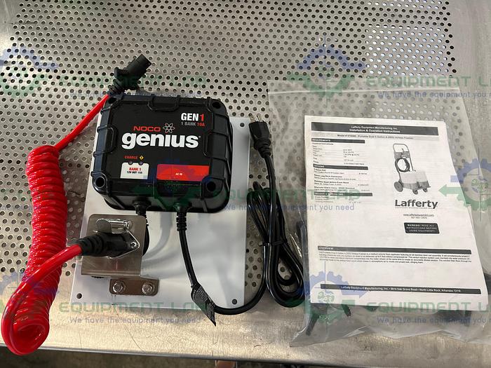 Used Lafferty  Portable 14 G Airless Foam Hose Drop Station  w/ Noco Battery Charger