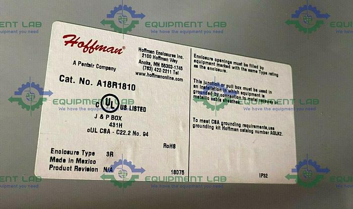 Used Hoffman Enclosure w/ 3 Teco Westinghouse L510 AC Drives & IDEC FL1F Smart Relay