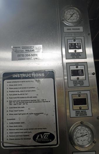 Used LVO HIGH VOLUME PAN & RACK WASHER - GAS