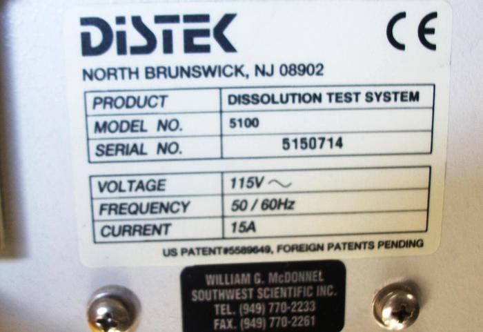 Used Mixer, Lab, Dissolution System, Distek, Premier 5100 #C738295