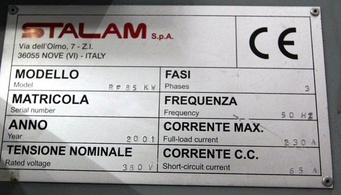 Used HIGH FREQUENCY DRYER STALAM RF