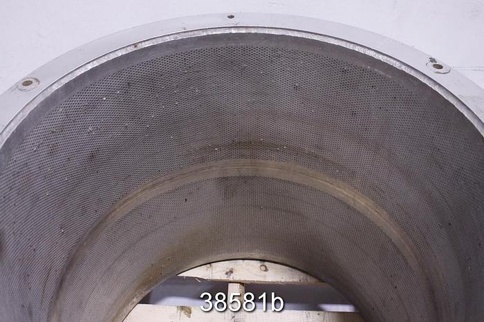 Used Black Clawson P24 Pressure Screen Basket, .10" Holes #38581