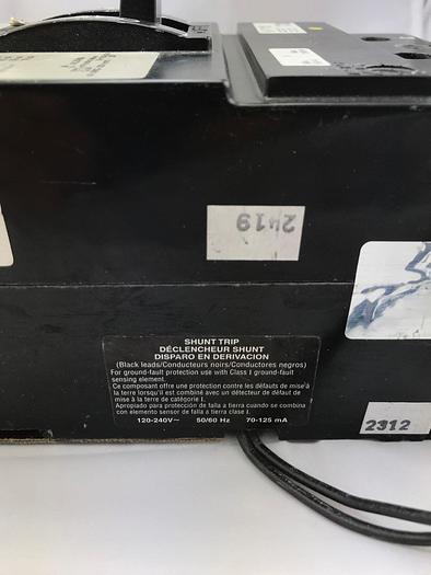 Used KAL361101021 Square D 110 Amp 600V 3 Pole Complete with 120-240V Shunt Trip