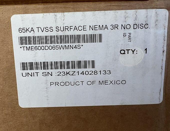ABB TME600D065WMN4S 65KA TVSS Nema 3R Outdoor Rated TME600D065NSWM New