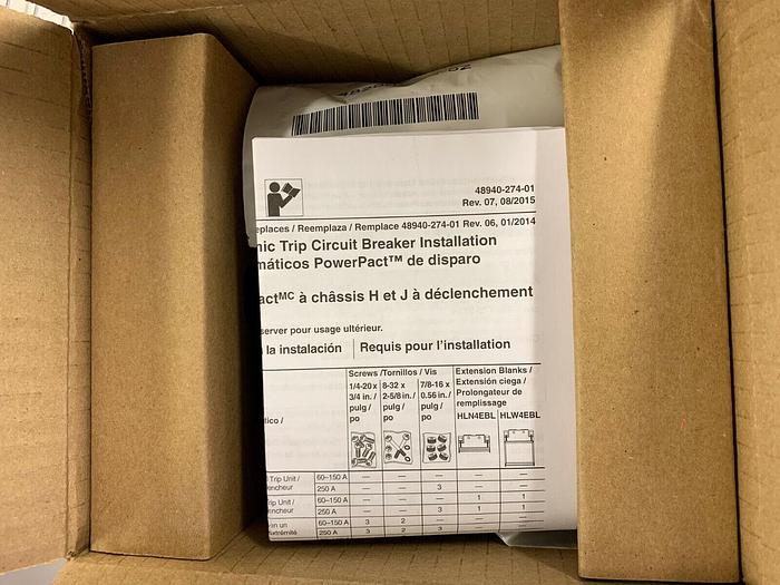 HGM36100U31X Square D 100 Amp 600V 3 Pole Bolt On Circuit Breaker Micrologic 3.2