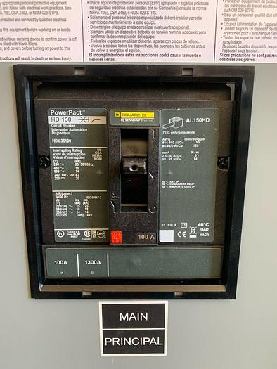 Square D NQ 100 Amp Main Breaker 208/120V 3P 4W 84 Circuit Panel Interior New