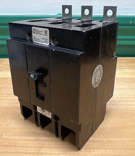 Used GHB3040 Cutler Hammer Westinghouse 40 Amp 480V 3P Bolt On Circuit Breaker 786679911280