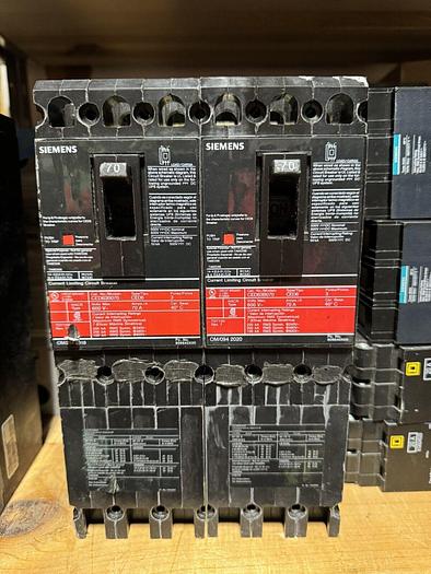 CED63B070 Siemens 70 Amp 600V 200kA@480V 3 Pole Bolt On Circuit Breaker New 783643210721