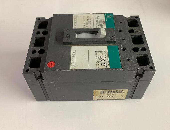 Used THED124020 GE 20 Amp 480V 2 Pole 25kA@480V Bolt On Circuit Breaker