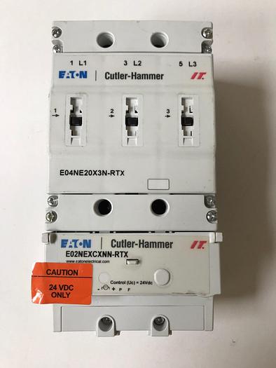 E04NE20X3N-RTX Eaton 200 Amp 600V E02NEXCXNN-RTX 24VDC IEC E-Frame Contactor