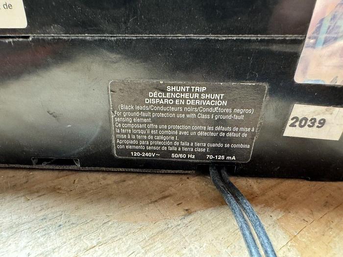 Used KAL361251021 Square D 125 Amp 600V 3 Pole 120V Shunt Trip