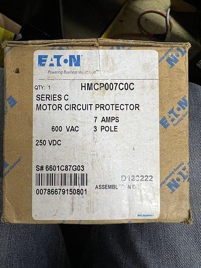 HMCP007C0C Cutler Hammer 7 Amp 250-600V Motor Circuit Protector New