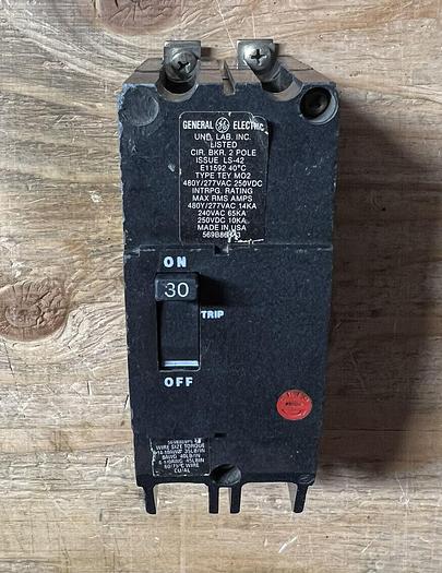 Used TEY230 GE 30 Amp 2 Pole Bolt On Circuit Breaker