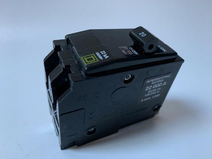 QOB220VH Square D 20 Amp 240V 2 Pole Bolt On Circuit Breaker 22K Rated 785901371922