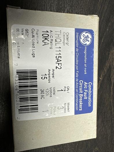 Up To: 500 THQL1115AF2 GE 15 Amp 120V AFCI Combination Arc Fault New