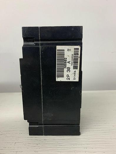Used TED124030 GE 30 Amp 480V 2 Pole Bolt On Circuit Breaker