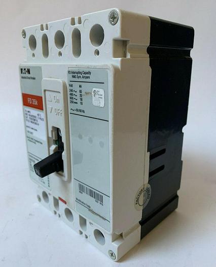FD3070 Cutler Hammer 70 Amp 600V 3 Pole Bolt On Circuit Breaker 35kA@480V New 786679305720