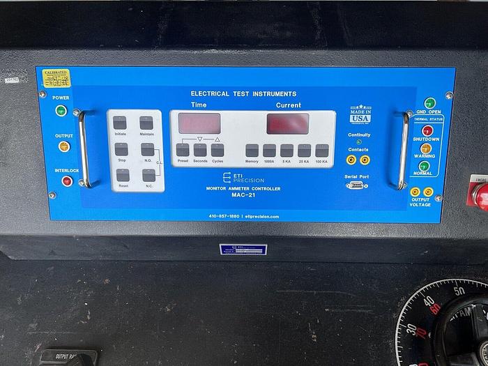 Used Multi-Amp CB-8160 Primary Injection Circuit Breaker Test Set Calibrated ETI