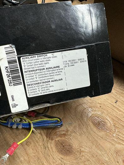 Used KAL261251616 Square D 125 Amp 600V 2 Pole 24V Undervoltage Release