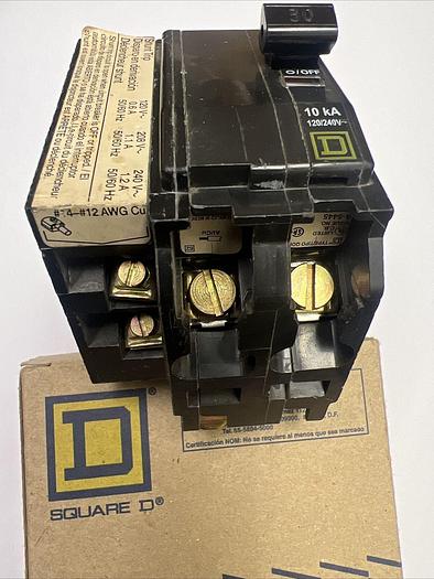 QOB2301021 Square D 30 Amp 240V 2 Pole Bolt On 120V Shunt Trip Circuit Breaker 785901494300