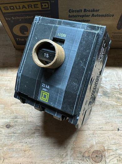 QOB315VH Square D 15 Amp 240V 3 Pole 22K Rated Bolt On Circuit Breaker New 785901371953