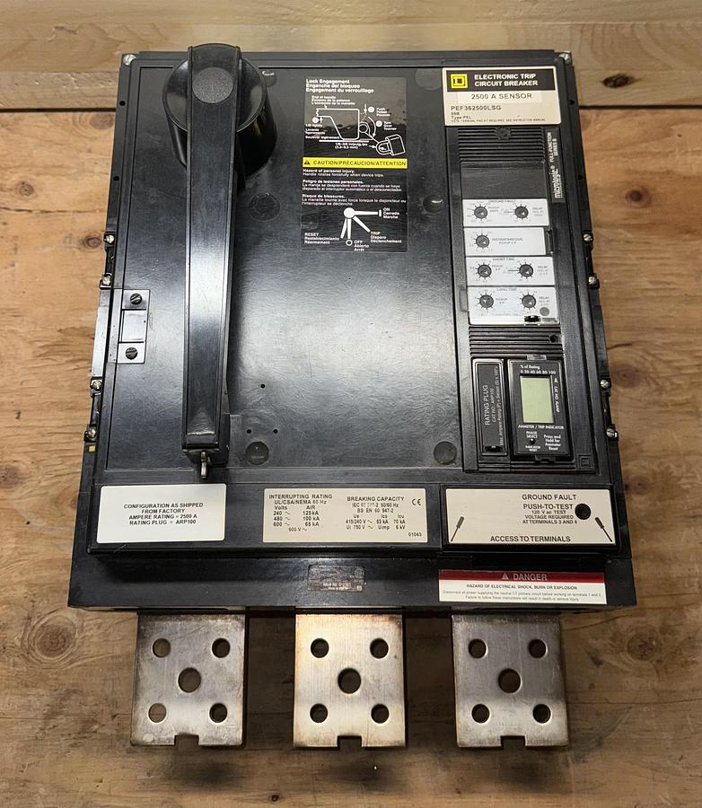 Refurbished PEF361200LSG Square D 1200 Amp 600V 3P Bolt On Circuit Breaker LSIG