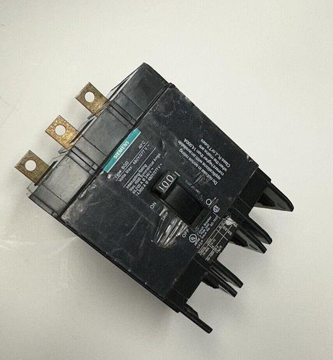 Used BQD3100 Siemens 100 Amp 480V 14kA@480V 3 Pole Bolt On Circuit Breaker 783643277465