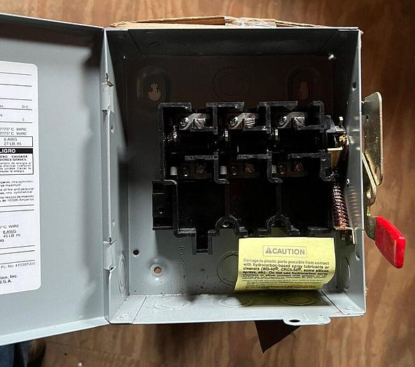 GNF321 Siemens 30 Amp 240V 3P Non Fusible Nema 1 Indoor Disconnect Switch New