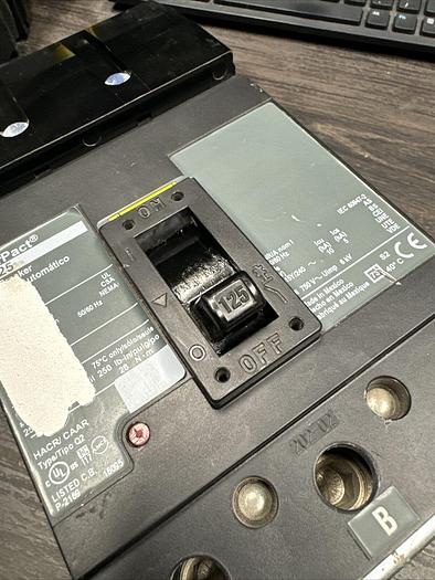 Used QJA32125 Square D 125 Amp 240V 3 Pole 65K Rated I-Line Circuit Breaker