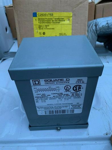C250SV75B Square D .250kVA General Purpose Transformer Pri 230/270 Sec 115