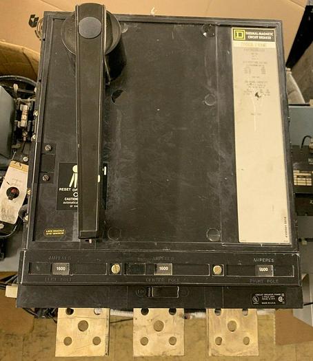 Used PAF20361021 Square D 2000A Frame 1600A Rated 600V Ground Fault 120V Shunt Trip