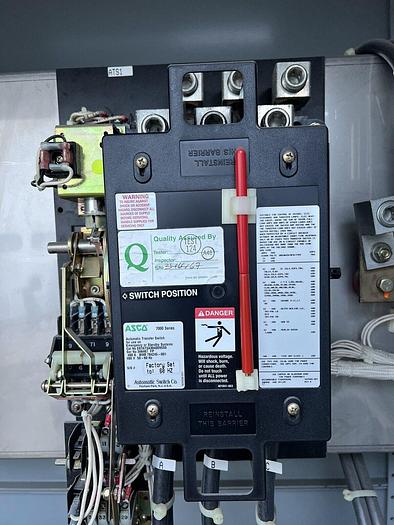 Used ASCO 7000 Series 400 Amp 480/277V Automatic Transfer Switch