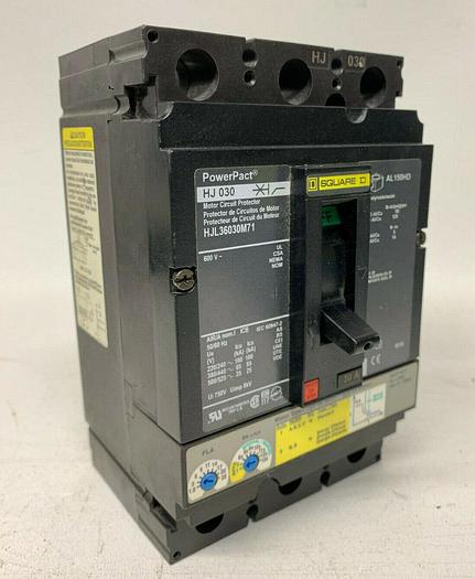 HJL36030M71 Square D 30 Amp 600V 3P Feed Thru MCP Circuit Breaker 65kA@480V New 785901492948