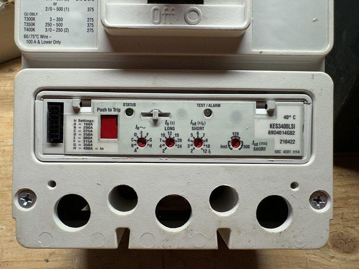 KD3400F EATON Cutler Hammer KD3400 400 Amp 600V with KES3400LSI Trip Unit New 786679271056