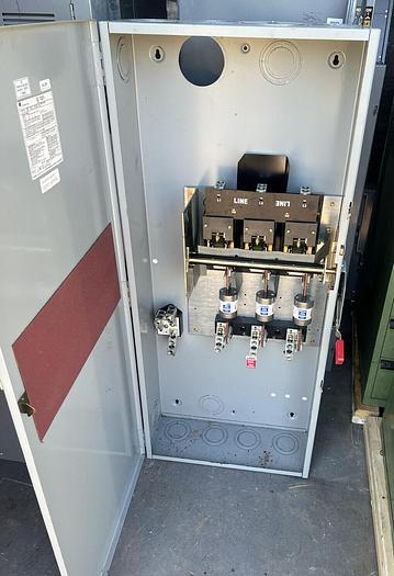 Used TH3365 GE 400 Amp 600V 3P 4W Fusible Nema 1 Indoor Rated Disconnect Switch