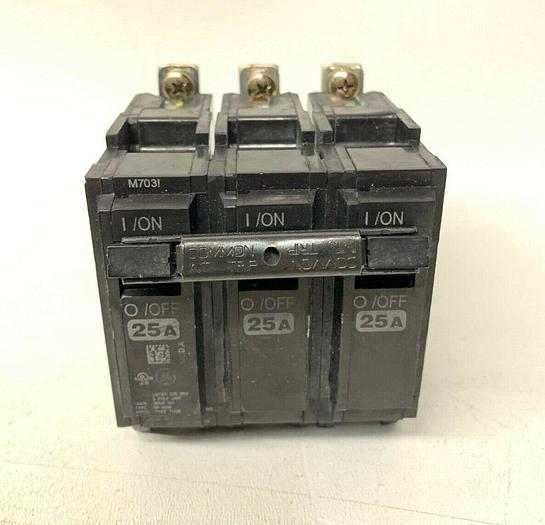 THQB32025 GE 25 Amp 240V 3 Pole Bolt On Circuit Breaker THQB New