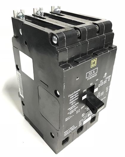 EGB34035 Square D 35 Amp 480V 3 Pole Bolt On Circuit Breaker 35KA@480V New 785901311164