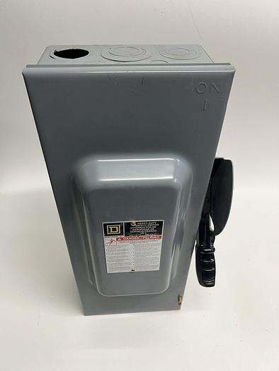 Used HU363 Square D 100 Amp 600V 3 Pole Non Fusible Nema 1 Indoor Disconnect Switch